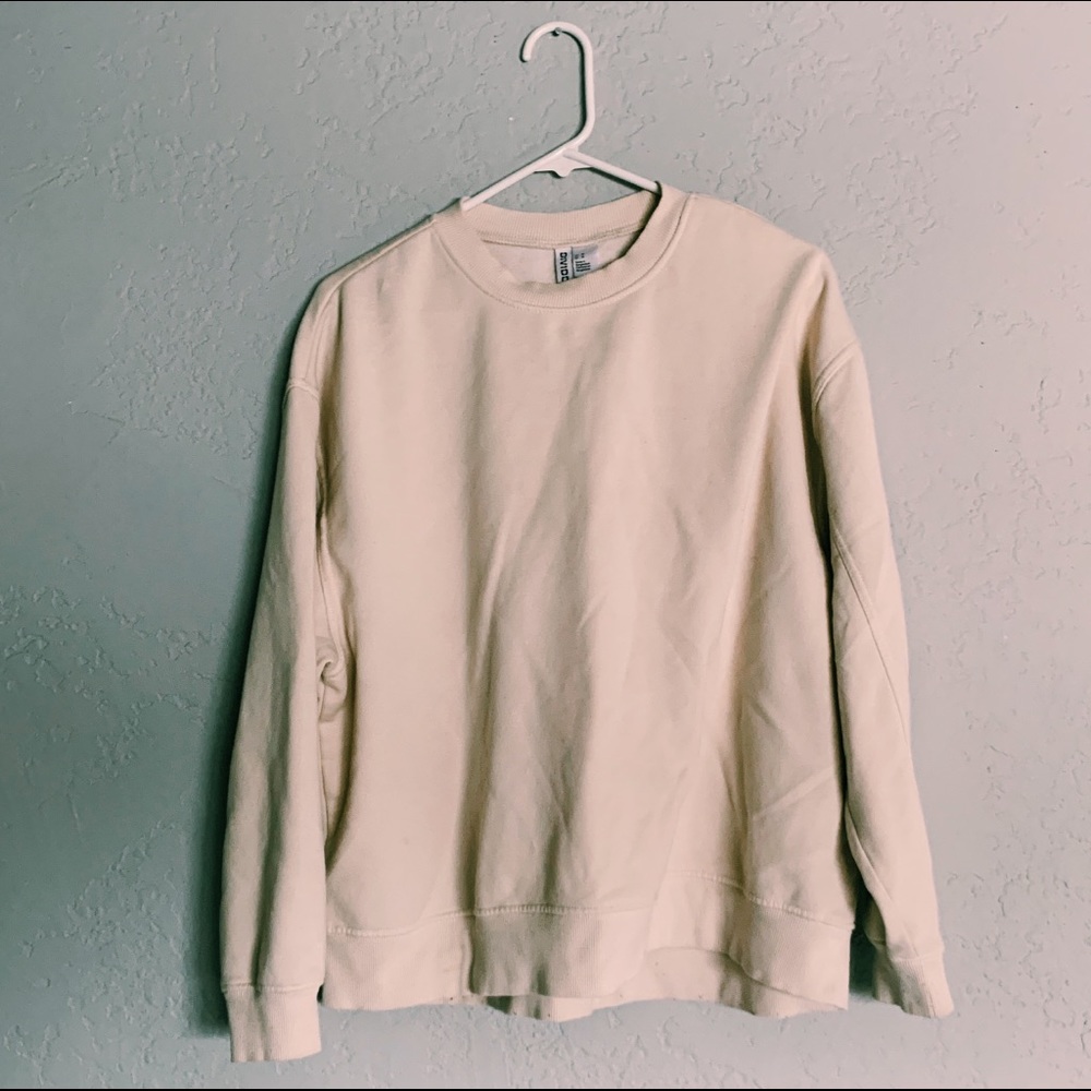 Cream Divided Sweatshirt